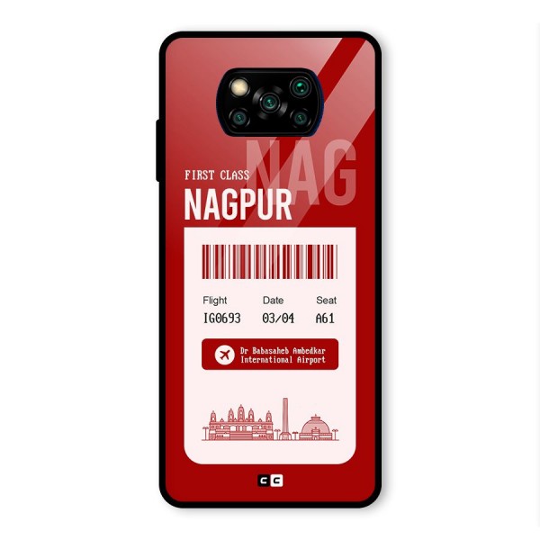 Nagpur Boarding Pass Glass Back Case for Poco X3 Pro