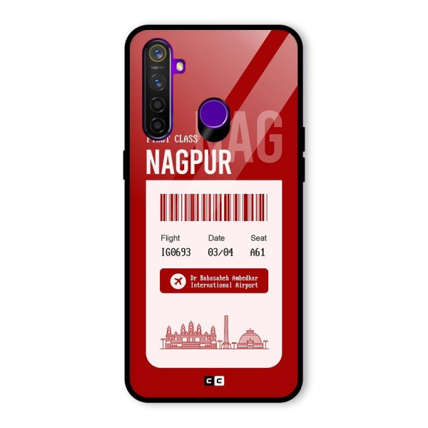 Nagpur Boarding Pass Glass Back Case for Realme 5 Pro