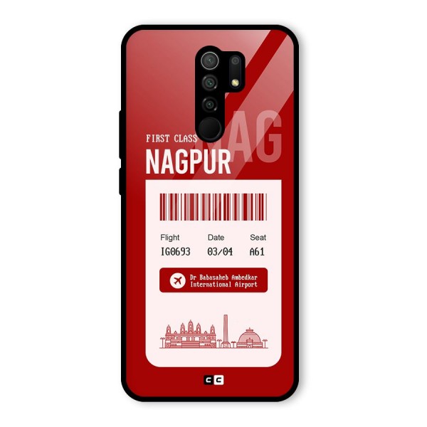 Nagpur Boarding Pass Glass Back Case for Redmi 9 Prime