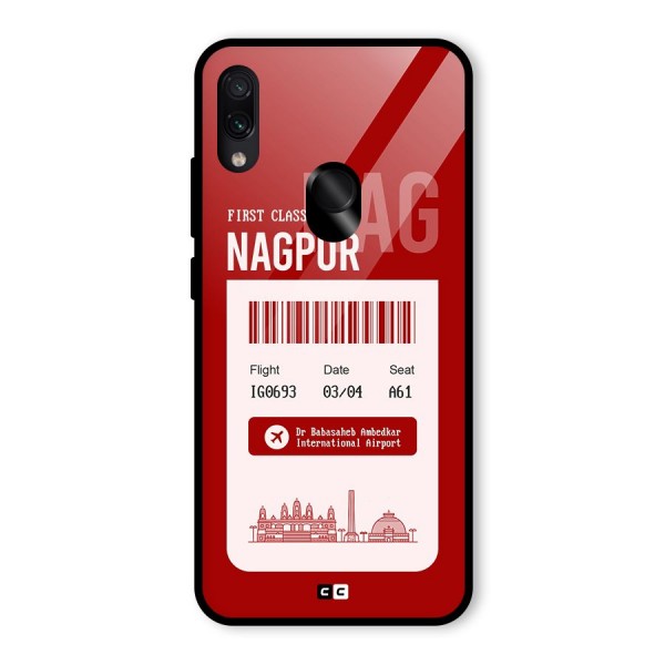 Nagpur Boarding Pass Glass Back Case for Redmi Note 7