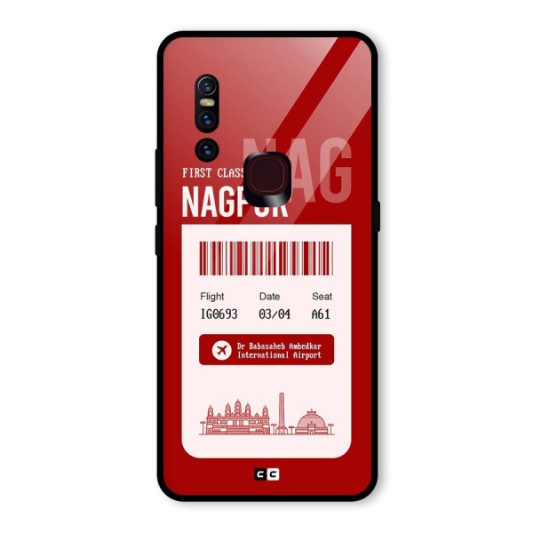 Nagpur Boarding Pass Glass Back Case for Vivo V15