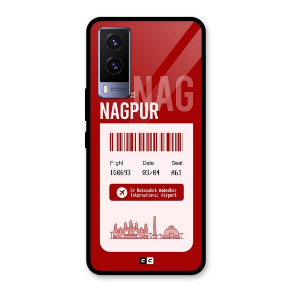 Nagpur Boarding Pass Glass Back Case for Vivo V21e 5G