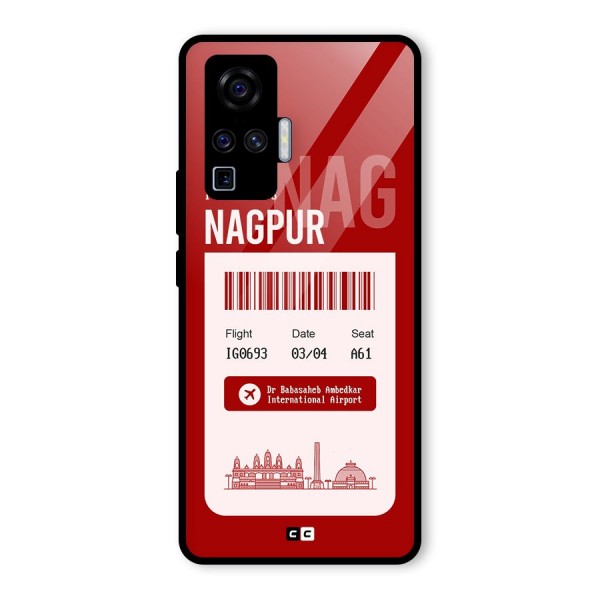 Nagpur Boarding Pass Glass Back Case for Vivo X50 Pro