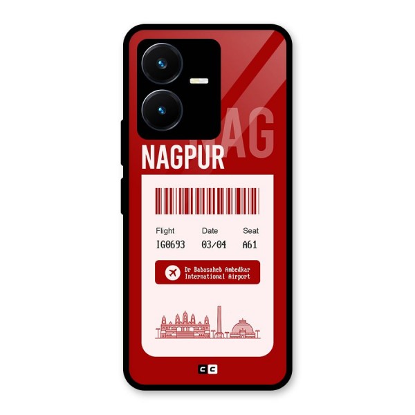 Nagpur Boarding Pass Glass Back Case for Vivo Y22