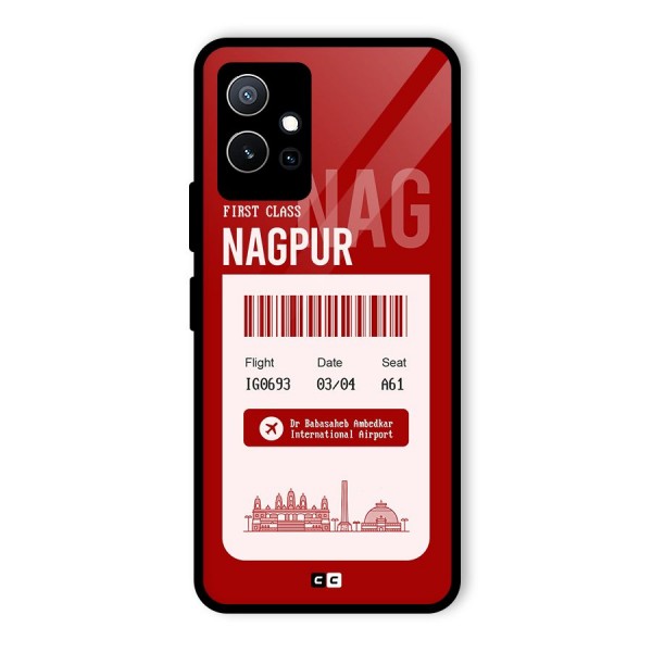 Nagpur Boarding Pass Glass Back Case for Vivo iQOO Z6