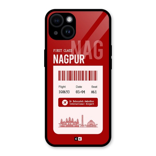 Nagpur Boarding Pass Glass Back Case for iPhone 14