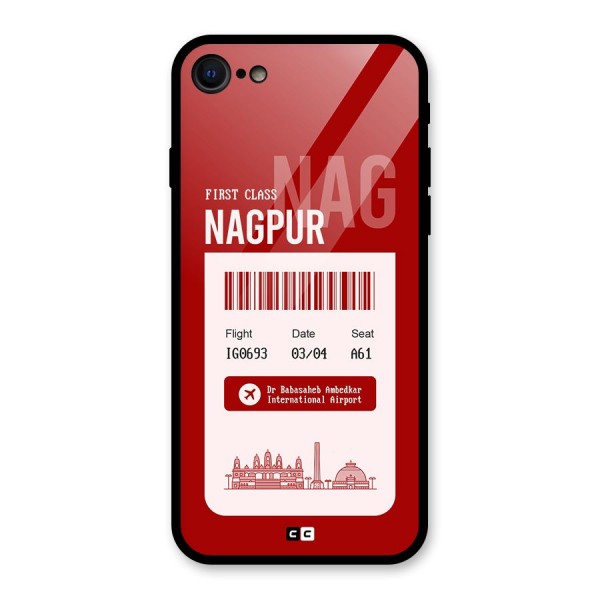 Nagpur Boarding Pass Glass Back Case for iPhone SE 2020