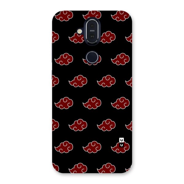 Naruto Akatsuki Pattern Back Case for Nokia 8.1