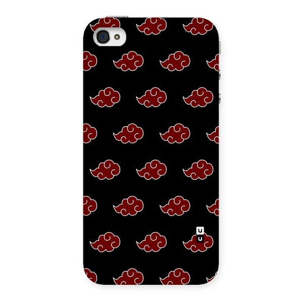 Naruto Akatsuki Pattern Back Case for iPhone 4 4s