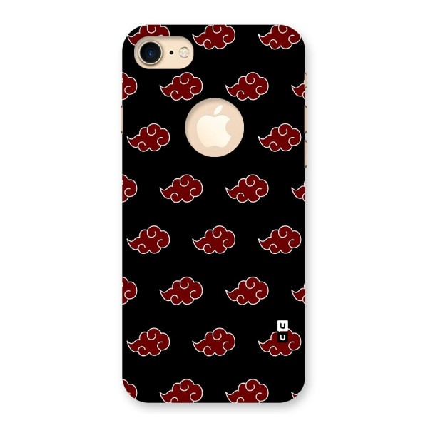 Naruto Akatsuki Pattern Back Case for iPhone 8 Logo Cut