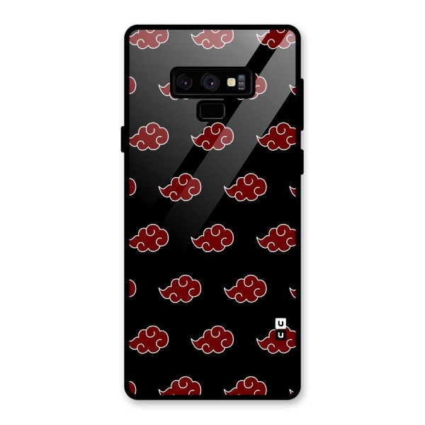 Naruto Akatsuki Pattern Glass Back Case for Galaxy Note 9