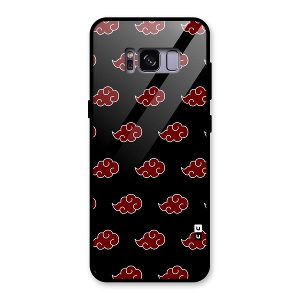 Naruto Akatsuki Pattern Glass Back Case for Galaxy S8