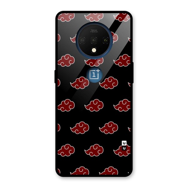 Naruto Akatsuki Pattern Glass Back Case for OnePlus 7T