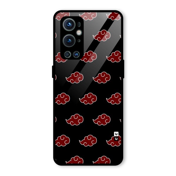 Naruto Akatsuki Pattern Glass Back Case for OnePlus 9 Pro