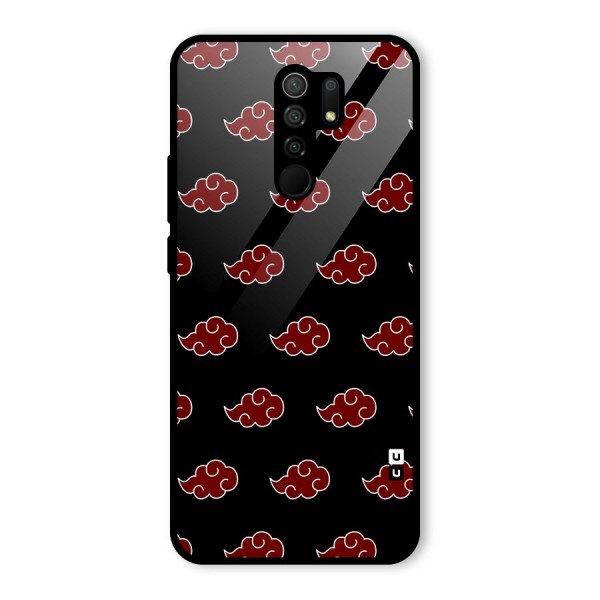 Naruto Akatsuki Pattern Glass Back Case for Redmi 9 Prime