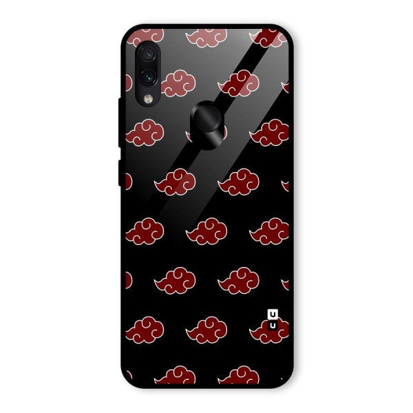 Naruto Akatsuki Pattern Glass Back Case for Redmi Note 7