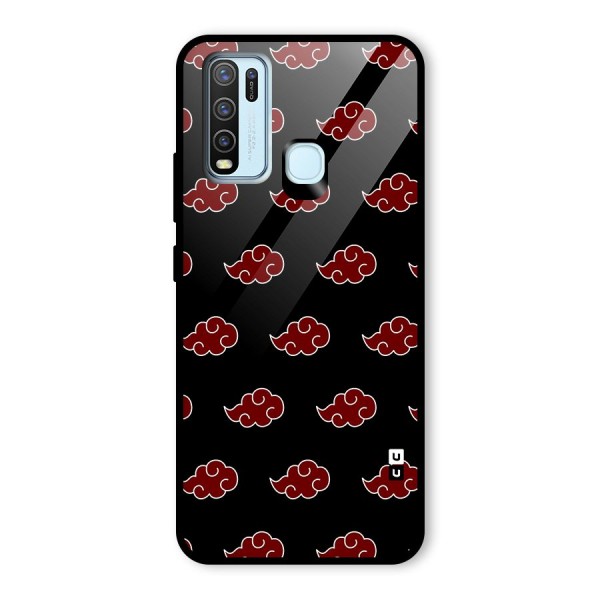 Naruto Akatsuki Pattern Glass Back Case for Vivo Y30