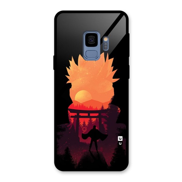 Naruto Anime Sunset Art Glass Back Case for Galaxy S9