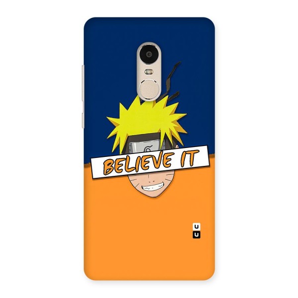 Naruto Believe It Back Case for Xiaomi Redmi Note 4