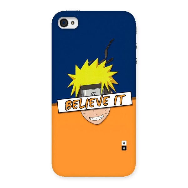 Naruto Believe It Back Case for iPhone 4 4s