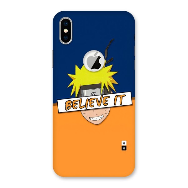 Naruto Believe It Back Case for iPhone XS Logo Cut