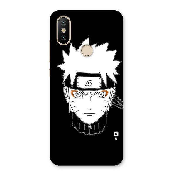 Naruto Black and White Art Back Case for Mi A2