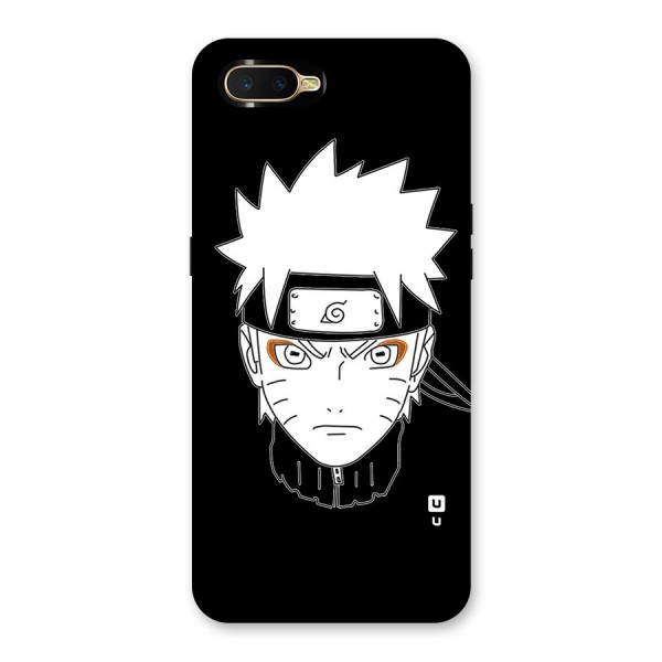 Naruto Black and White Art Back Case for Oppo K1