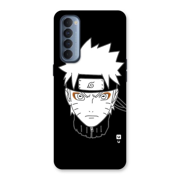 Naruto Black and White Art Back Case for Reno4 Pro