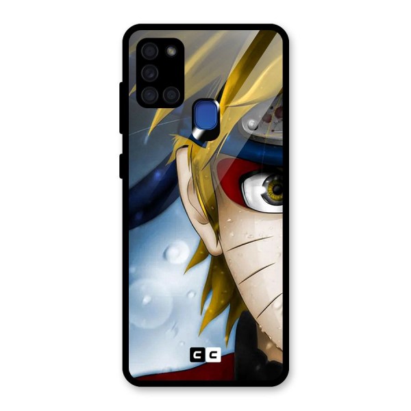 Naruto Facing Glass Back Case for Galaxy A21s