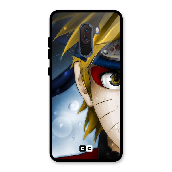 Naruto Facing Glass Back Case for Poco F1