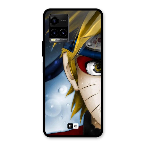 Naruto Facing Glass Back Case for Vivo Y21A