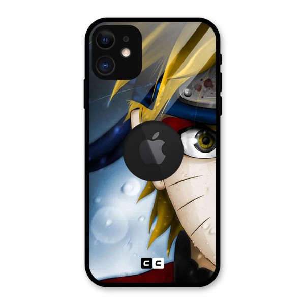 Naruto Facing Glass Back Case for iPhone 11 Logo Cut