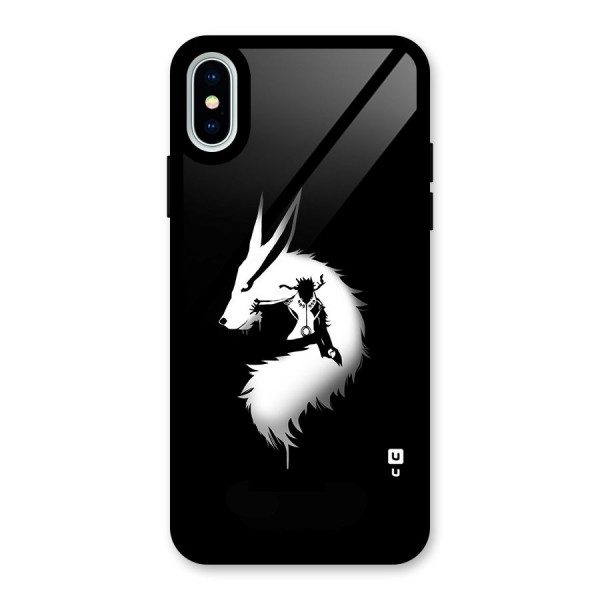 Naruto Kurama Mode Glass Back Case for iPhone XS