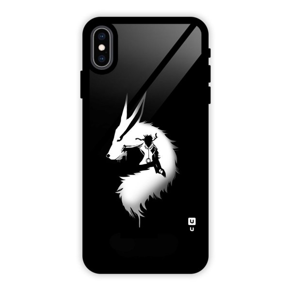 Naruto Kurama Mode Glass Back Case for iPhone XS Max