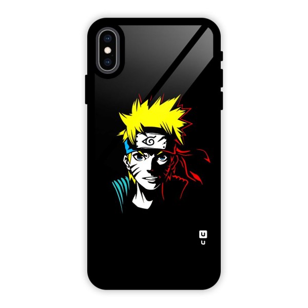 Naruto Pen Sketch Art Glass Back Case for iPhone XS Max