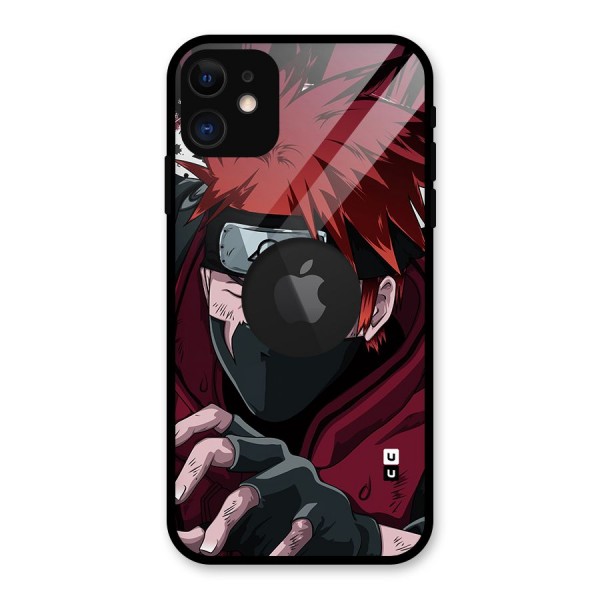 Naruto Ready Action Glass Back Case for iPhone 11 Logo Cut