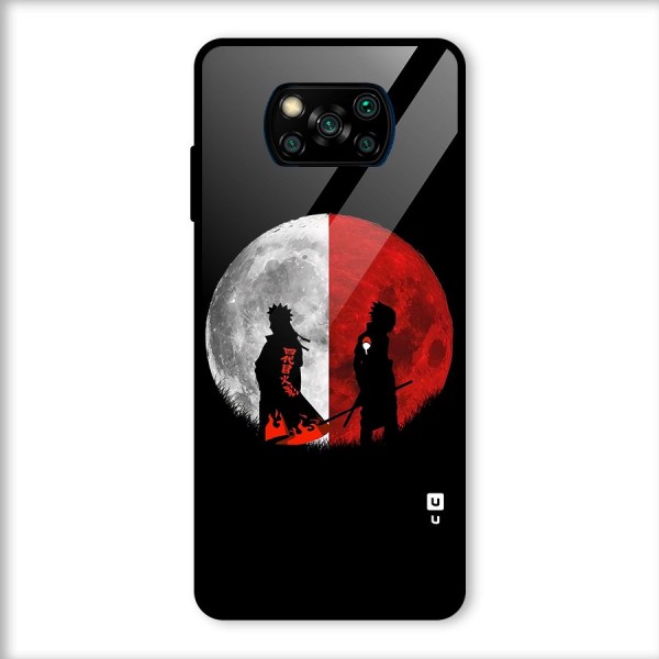 Naruto Shadow Hokage Moon Glass Back Case for Poco X3