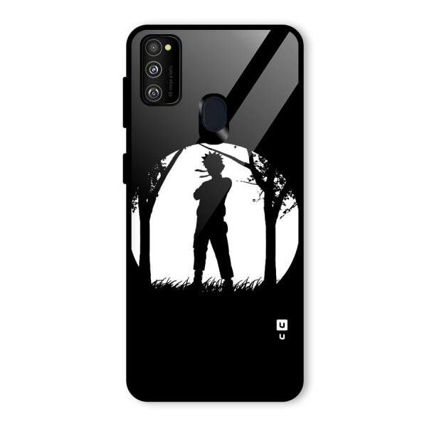 Naruto Silhouette Glass Back Case for Galaxy M21