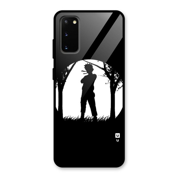 Naruto Silhouette Glass Back Case for Galaxy S20