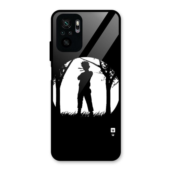 Naruto Silhouette Glass Back Case for Redmi Note 10