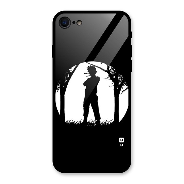 Naruto Silhouette Glass Back Case for iPhone 8