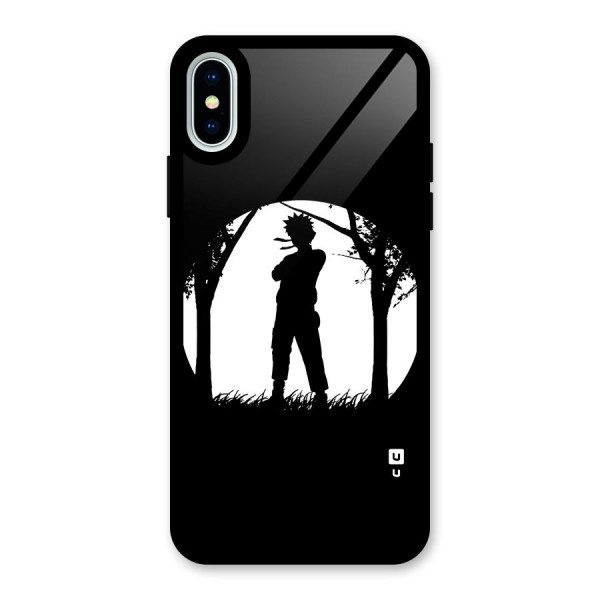 Naruto Silhouette Glass Back Case for iPhone X