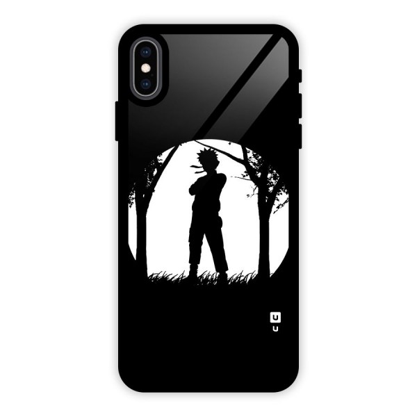 Naruto Silhouette Glass Back Case for iPhone XS Max