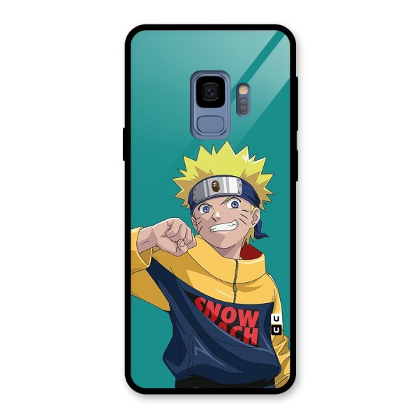 Naruto Snow Beach Art Glass Back Case for Galaxy S9