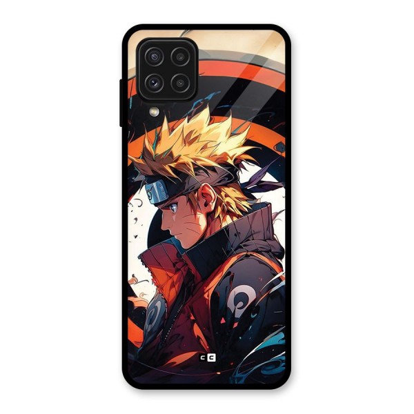 Naruto Uzumaki Combat Glass Back Case for Galaxy A22 4G