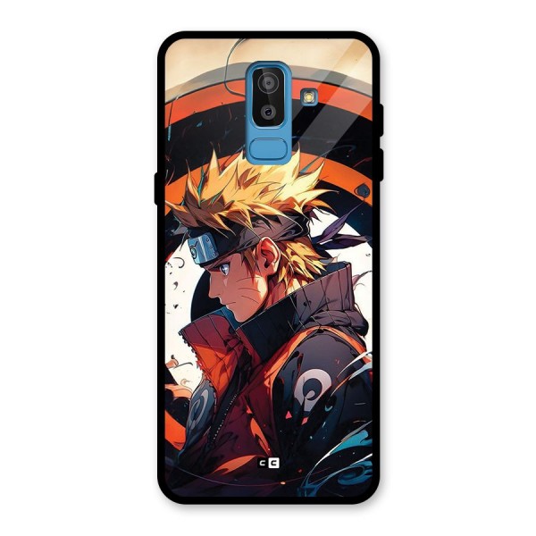 Naruto Uzumaki Combat Glass Back Case for Galaxy J8