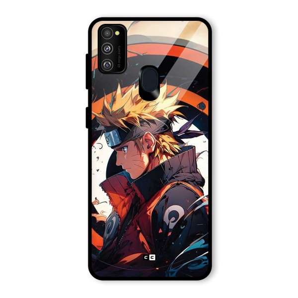 Naruto Uzumaki Combat Glass Back Case for Galaxy M21