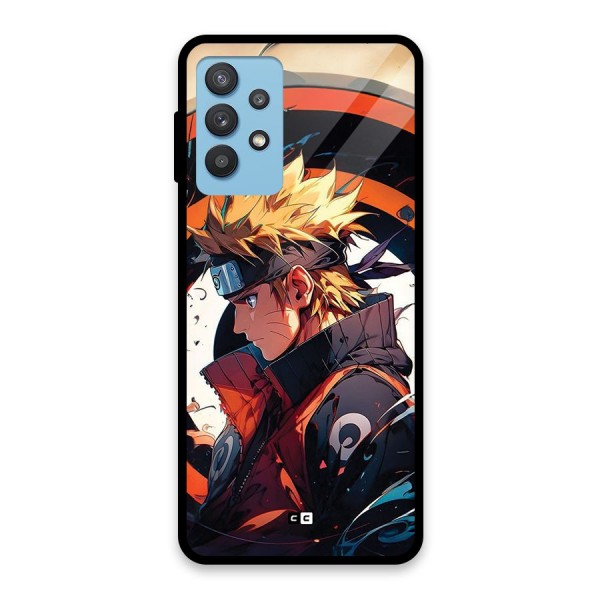 Naruto Uzumaki Combat Glass Back Case for Galaxy M32 5G