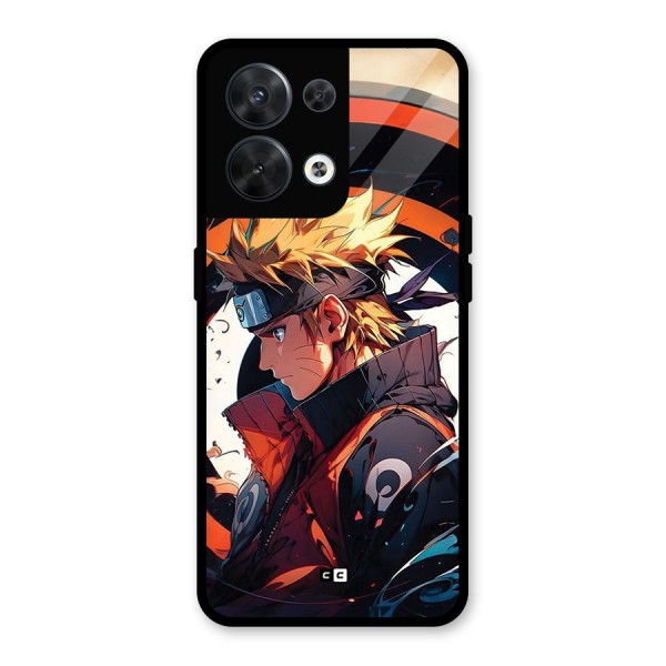 Naruto Uzumaki Combat Glass Back Case for Oppo Reno8 5G