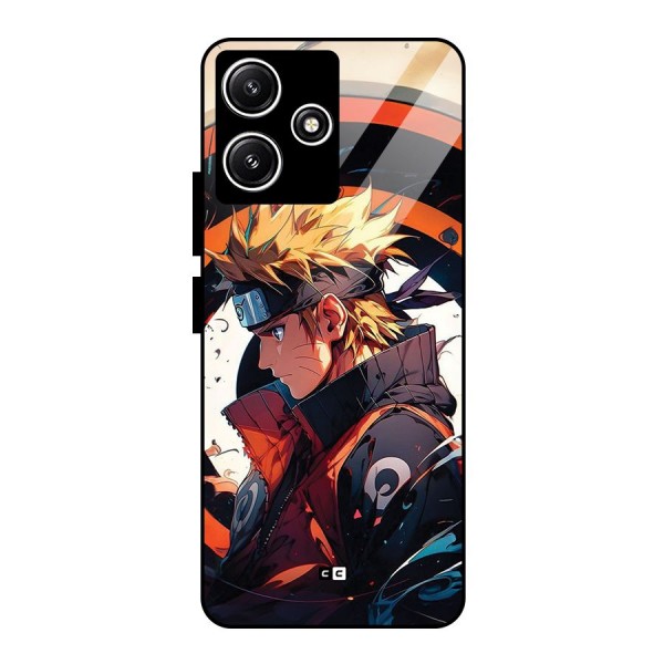 Naruto Uzumaki Combat Glass Back Case for Poco M6 Pro